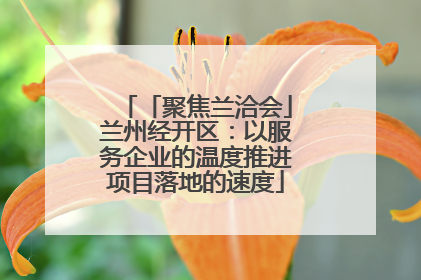 「聚焦兰洽会」兰州经开区：以服务企业的温度推进项目落地的速度