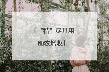 “秸”尽其用 助农增收