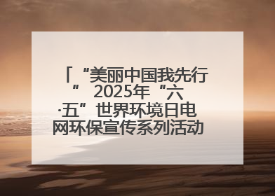“美丽中国我先行” 2025年“六·五”世界环境日电网环保宣传系列活动——多场景联动，共筑生态发展新图景