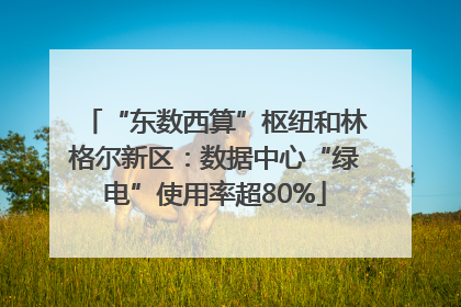 “东数西算”枢纽和林格尔新区：数据中心“绿电”使用率超80%
