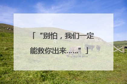 “别怕，我们一定能救你出来……”