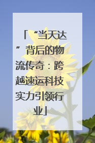 “当天达”背后的物流传奇：跨越速运科技实力引领行业