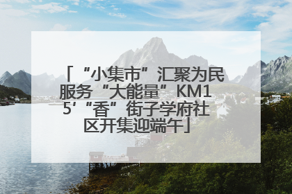 “小集市”汇聚为民服务“大能量”KM15′“香”街子学府社区开集迎端午