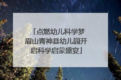 点燃幼儿科学梦 眉山青神县幼儿园开启科学启蒙盛宴