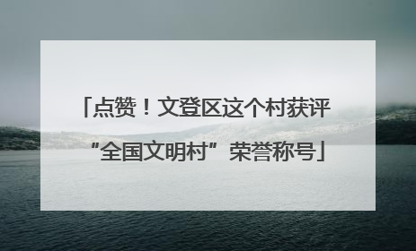 点赞！文登区这个村获评“全国文明村”荣誉称号