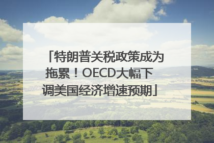 特朗普关税政策成为拖累！OECD大幅下调美国经济增速预期