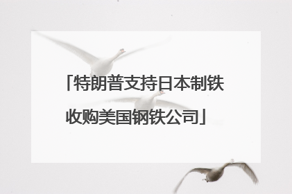 特朗普支持日本制铁收购美国钢铁公司