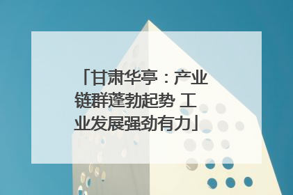 甘肃华亭：产业链群蓬勃起势 工业发展强劲有力