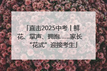 直击2025中考丨鲜花、掌声、拥抱……家长“花式”迎接考生