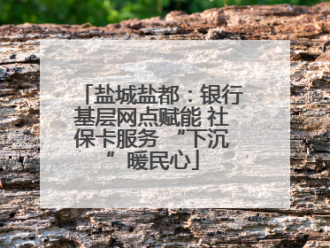 盐城盐都：银行基层网点赋能 社保卡服务 “下沉”暖民心