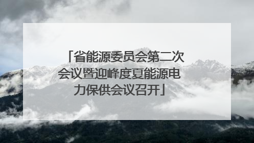 省能源委员会第二次会议暨迎峰度夏能源电力保供会议召开