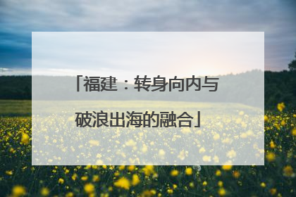 福建：转身向内与破浪出海的融合
