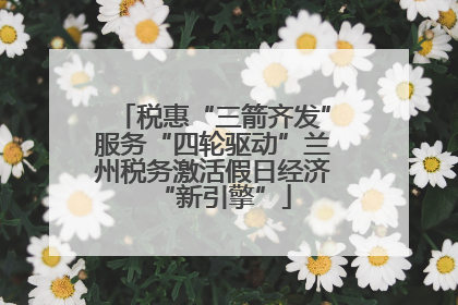 税惠“三箭齐发”服务“四轮驱动”兰州税务激活假日经济“新引擎”