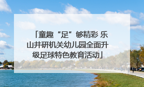 童趣“足”够精彩 乐山井研机关幼儿园全面升级足球特色教育活动