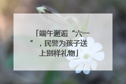 端午邂逅“六一”，民警为孩子送上别样礼物