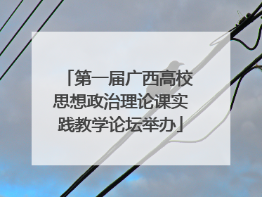 第一届广西高校思想政治理论课实践教学论坛举办
