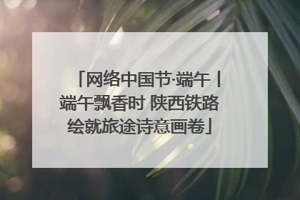 网络中国节·端午丨端午飘香时 陕西铁路绘就旅途诗意画卷