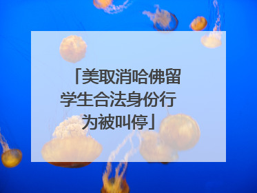 美取消哈佛留学生合法身份行为被叫停