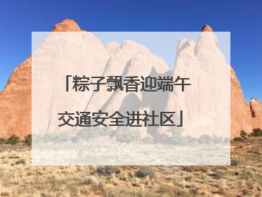 粽子飘香迎端午 交通安全进社区