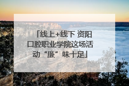 线上+线下 资阳口腔职业学院这场活动“廉”味十足