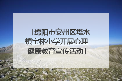 绵阳市安州区塔水镇宝林小学开展心理健康教育宣传活动