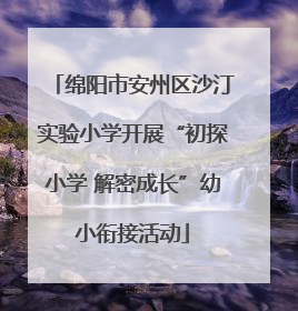 绵阳市安州区沙汀实验小学开展“初探小学 解密成长”幼小衔接活动