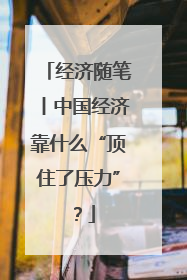 经济随笔丨中国经济靠什么“顶住了压力”？