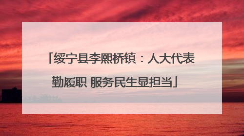 绥宁县李熙桥镇：人大代表勤履职 服务民生显担当