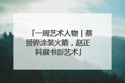 一周艺术人物｜蔡赟骅涂装火箭，赵正科展书影艺术