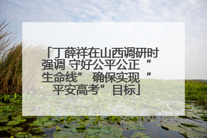 丁薛祥在山西调研时强调 守好公平公正“生命线” 确保实现“平安高考”目标