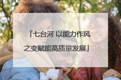 七台河 以能力作风之变赋能高质量发展