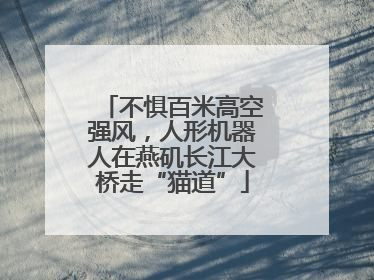不惧百米高空强风，人形机器人在燕矶长江大桥走“猫道”