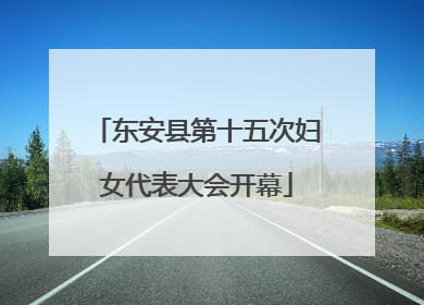 东安县第十五次妇女代表大会开幕