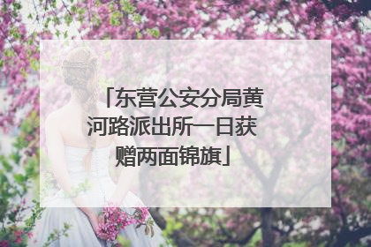 东营公安分局黄河路派出所一日获赠两面锦旗