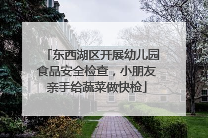 东西湖区开展幼儿园食品安全检查，小朋友亲手给蔬菜做快检