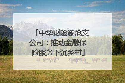 中华财险澜沧支公司：推动金融保险服务下沉乡村