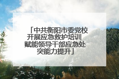 中共衡阳市委党校开展应急救护培训 赋能领导干部应急处突能力提升