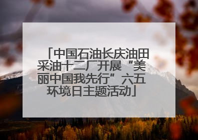 中国石油长庆油田采油十二厂开展“美丽中国我先行”六五环境日主题活动