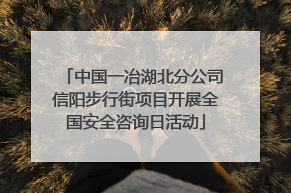 中国一冶湖北分公司信阳步行街项目开展全国安全咨询日活动