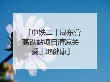中铁二十局东营高铁站项目清凉关爱工地健康