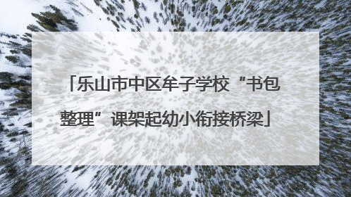 乐山市中区牟子学校“书包整理”课架起幼小衔接桥梁
