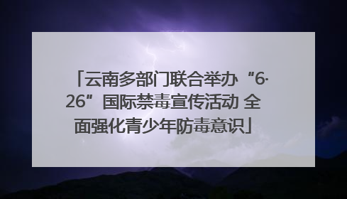 云南多部门联合举办“6·26”国际禁毒宣传活动 全面强化青少年防毒意识