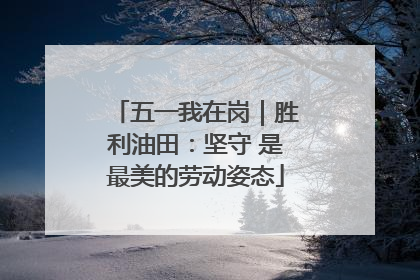 五一我在岗｜胜利油田：坚守 是最美的劳动姿态