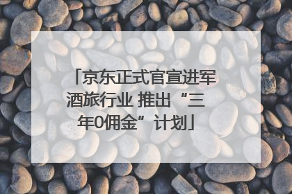 京东正式官宣进军酒旅行业 推出“三年0佣金”计划