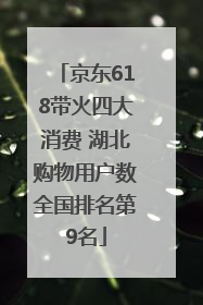 京东618带火四大消费 湖北购物用户数全国排名第9名