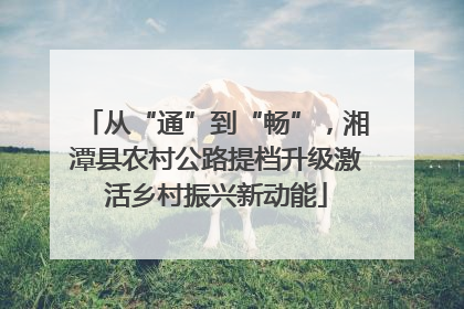 从“通”到“畅”，湘潭县农村公路提档升级激活乡村振兴新动能