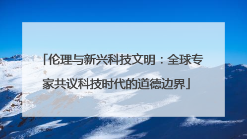 伦理与新兴科技文明：全球专家共议科技时代的道德边界