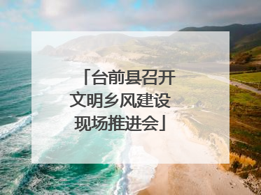 台前县召开文明乡风建设现场推进会
