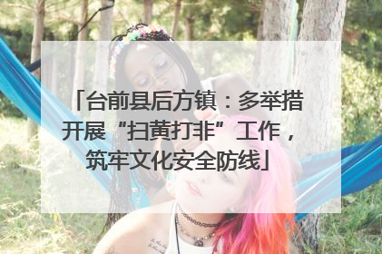 台前县后方镇：多举措开展“扫黄打非”工作，筑牢文化安全防线