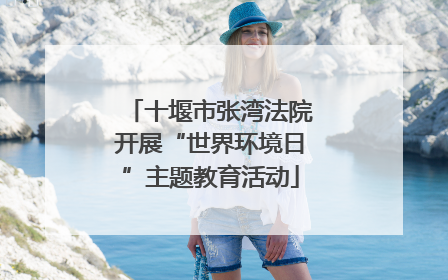 十堰市张湾法院开展“世界环境日”主题教育活动